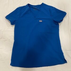 Figs M Royal Blue Catarina Scrub Top